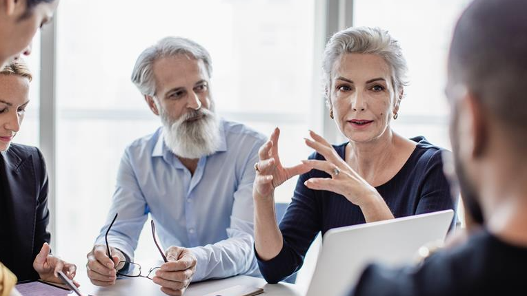 Business colleagues having a meeting